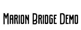 Marion Bridge Demo Font Image