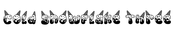 Cold Snowflake Three Font Image