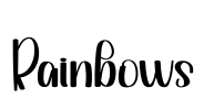 Rainbows Font Image