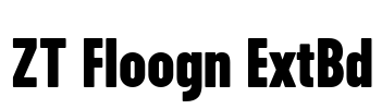 ZT Floogn ExtBd Font Image