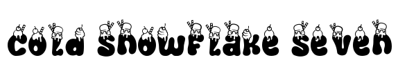 Cold Snowflake Seven Font Image