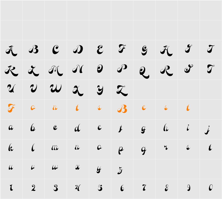 Mancluso Demo Character Map