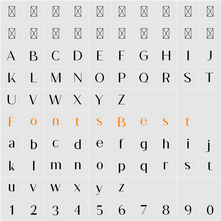 Vaughan FREE Character Map