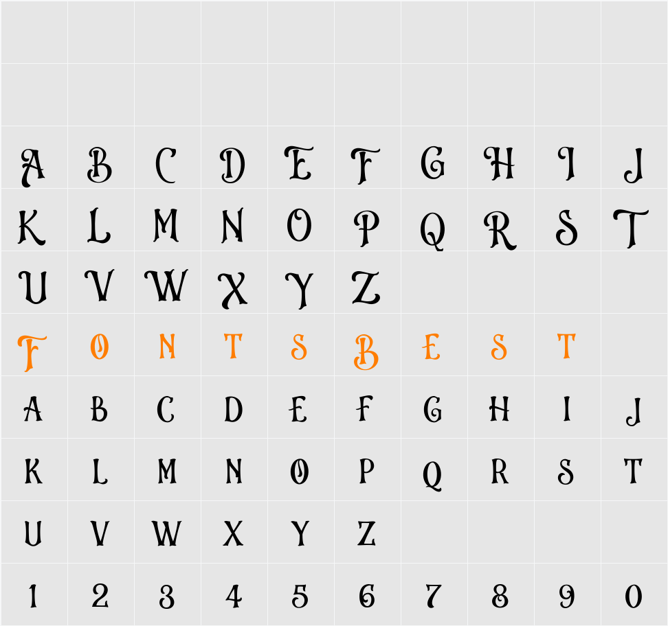 Antistar Character Map