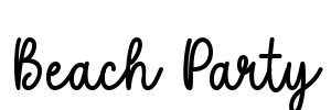 Beach Party Font Image