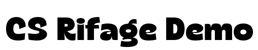 CS Rifage Demo Font Image