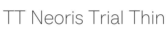 TT Neoris Trial Thin Font Image