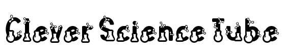 Clever Science Tube Font Image