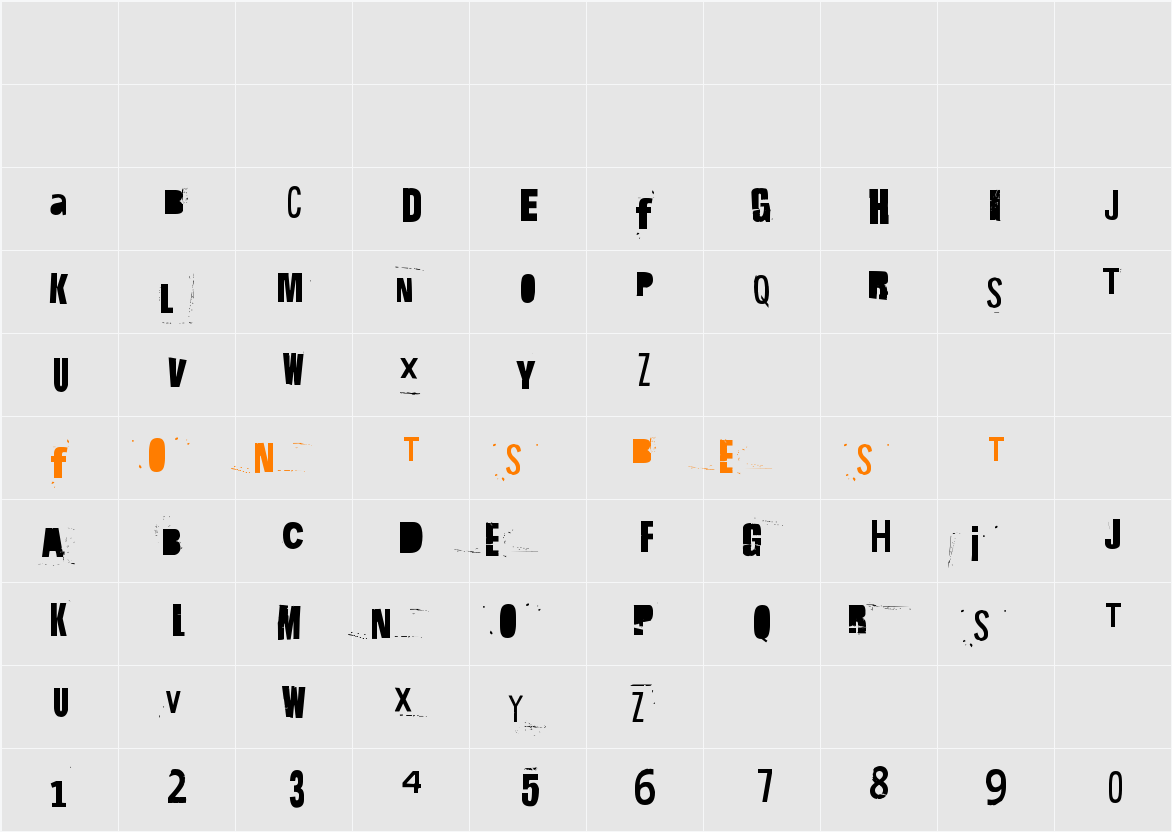 Hit me, punk! 11 Character Map