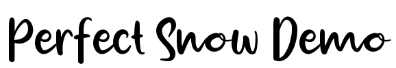 Perfect Snow Demo Font Image