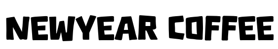 Newyear Coffee Font Image