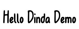 Hello Dinda Demo Font Image