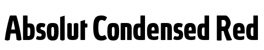 Absolut Condensed Red Font Image