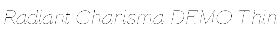 Radiant Charisma DEMO Thin Font Image