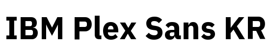 IBM Plex Sans KR Font Image
