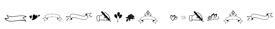 Blustina Extras Font Image