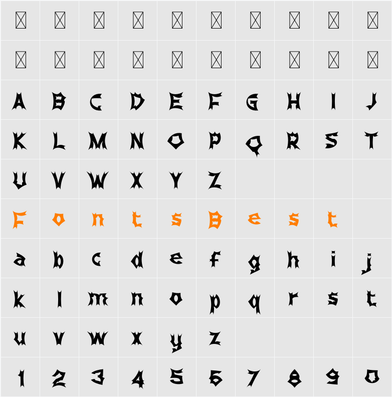 Hello Midnight Character Map