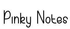 Pinky Notes Font Image