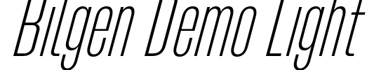 Bilgen Demo Light Font Image