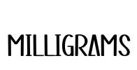 Milligrams Font Image