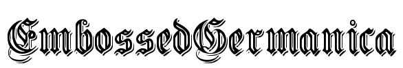 EmbossedGermanica Font Image