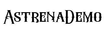 AstrenaDemo Font Image