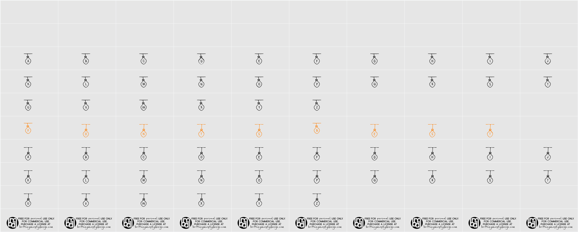 Twinkle Lights Character Map