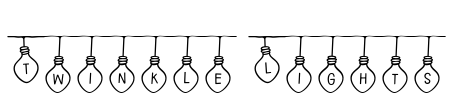 Twinkle Lights Font Image