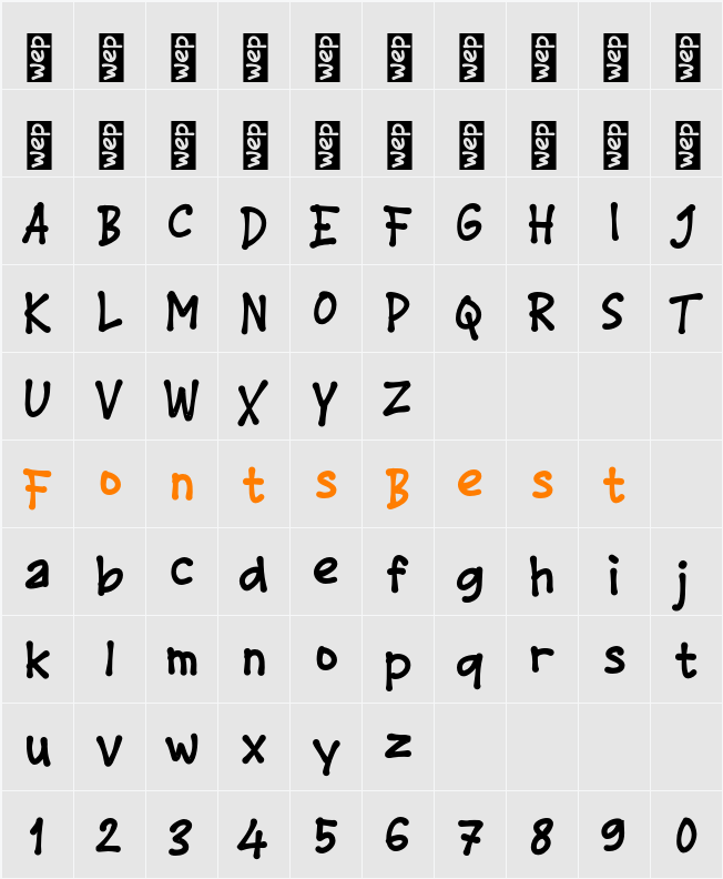 j Judul Character Map