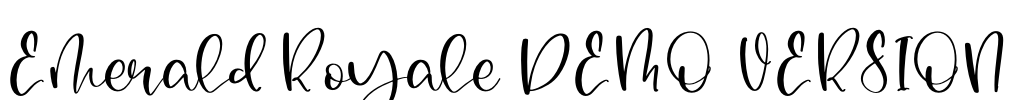 Emerald Royale DEMO VERSION Font Image