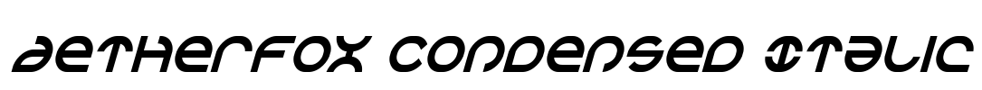 Aetherfox Condensed Italic Font Image