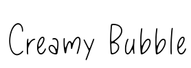 Creamy Bubble Font Image