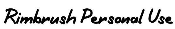 Rimbrush Personal Use Font Image