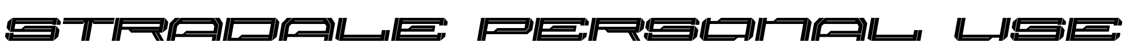 Stradale Personal Use Font Image