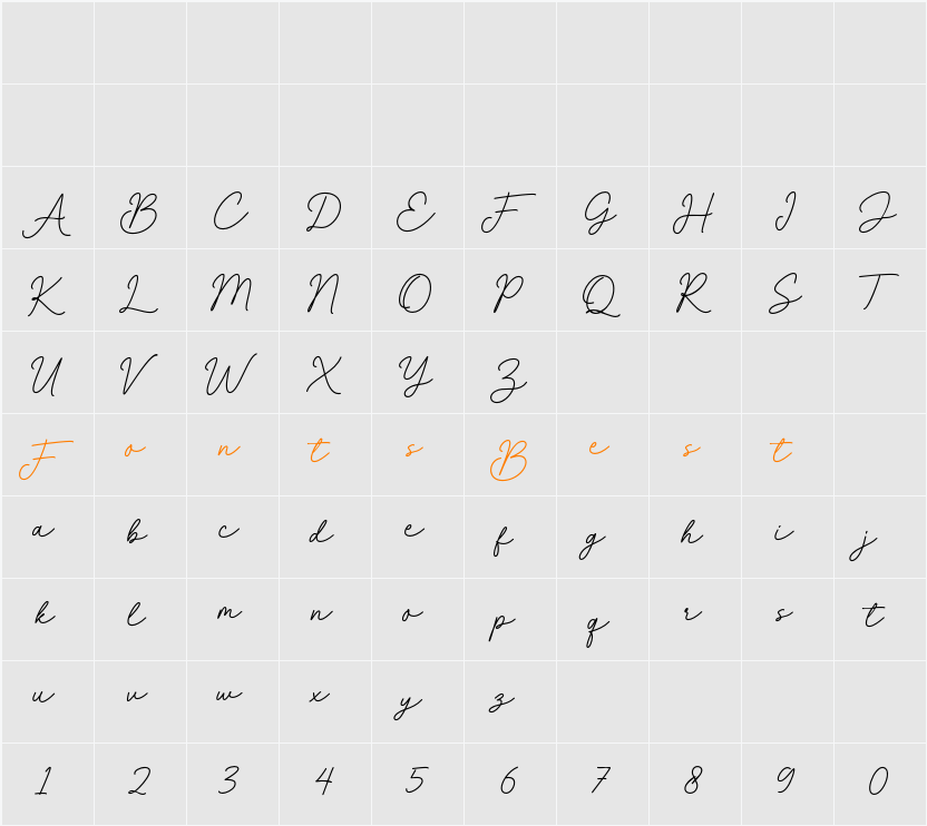 La Charly Character Map