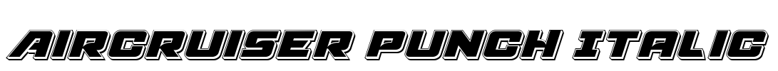 Aircruiser Punch Italic Font Image