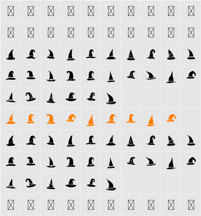 Witch Hat Character Map