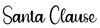 Santa Clause Font Image