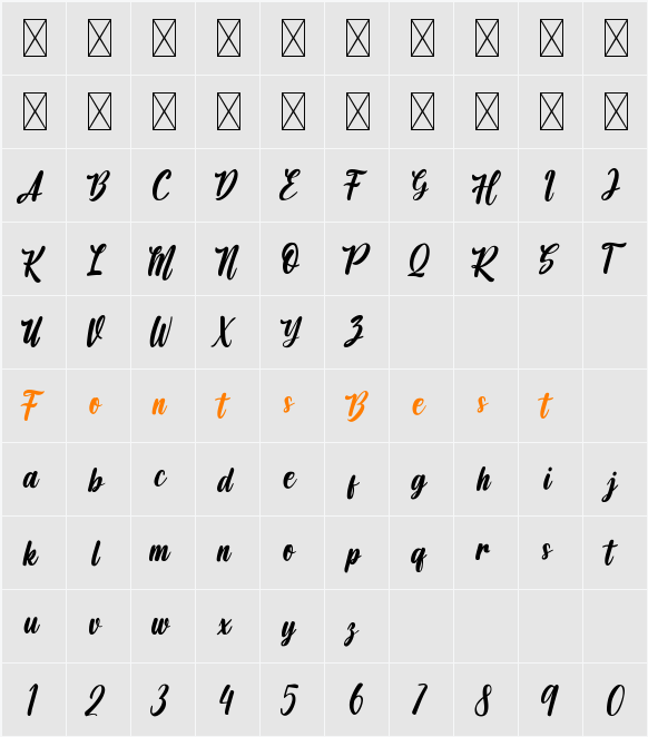 Angelist Character Map
