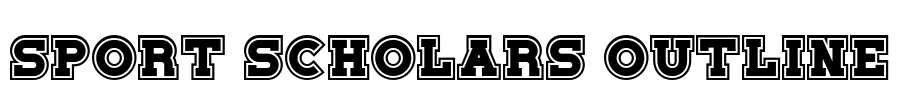 Sport Scholars Outline Font Image