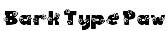 Bark Type Paw Font Image