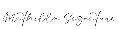 Mathilda Signature Font Image