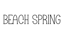 Beach Spring Font Image