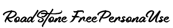 Road Stone FreePersonaUse Font Image