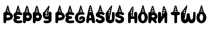 Peppy Pegasus Horn Two Font Image
