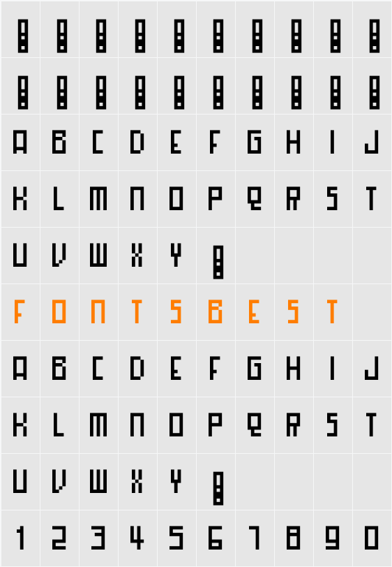 ST Winter Pixel 24 DEMO Character Map