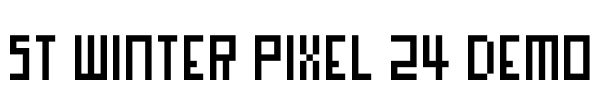 ST Winter Pixel 24 DEMO Font Image