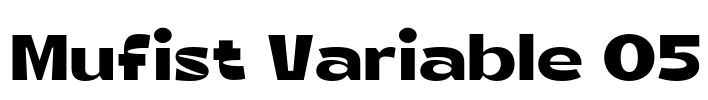 Mufist Variable 05 Font Image