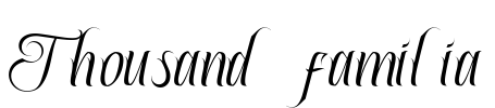Thousand familia Font Image