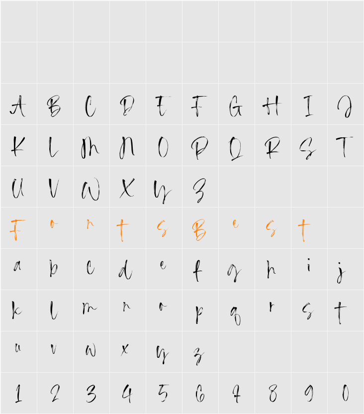 Jasmine Century Character Map